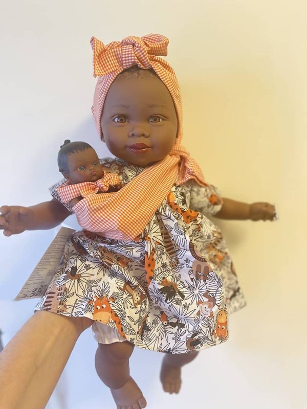 muñeca porteo pañuelo rosa