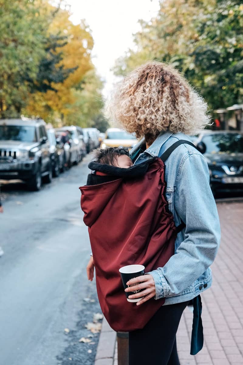 Cobertor de Porteo Neko Slings burdeos- Yo Porteo tú Porteas