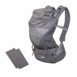 Mochila Portabebés Quokkababy E-Carrier Mesh Light Grey