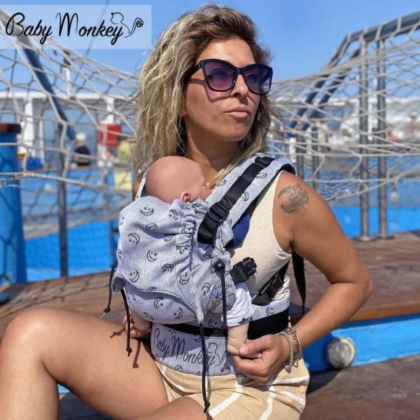 Mochila BabyMonkey Lunaria con lino